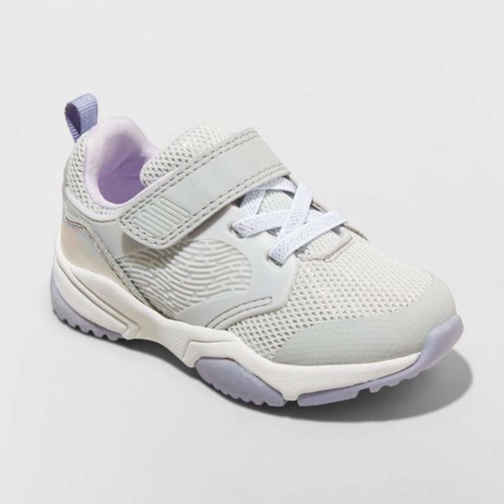Cat‎ & Jack White Silver Ari Toddler Wide Sneaker NWT